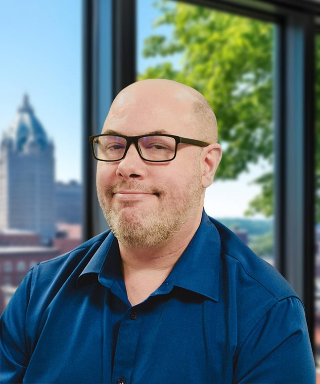 A headshot of David Peet, LCSW-C