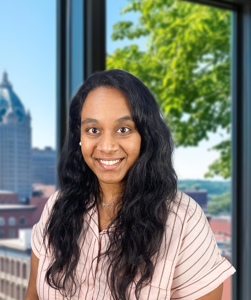 A headshot of Kirthi Machireddy