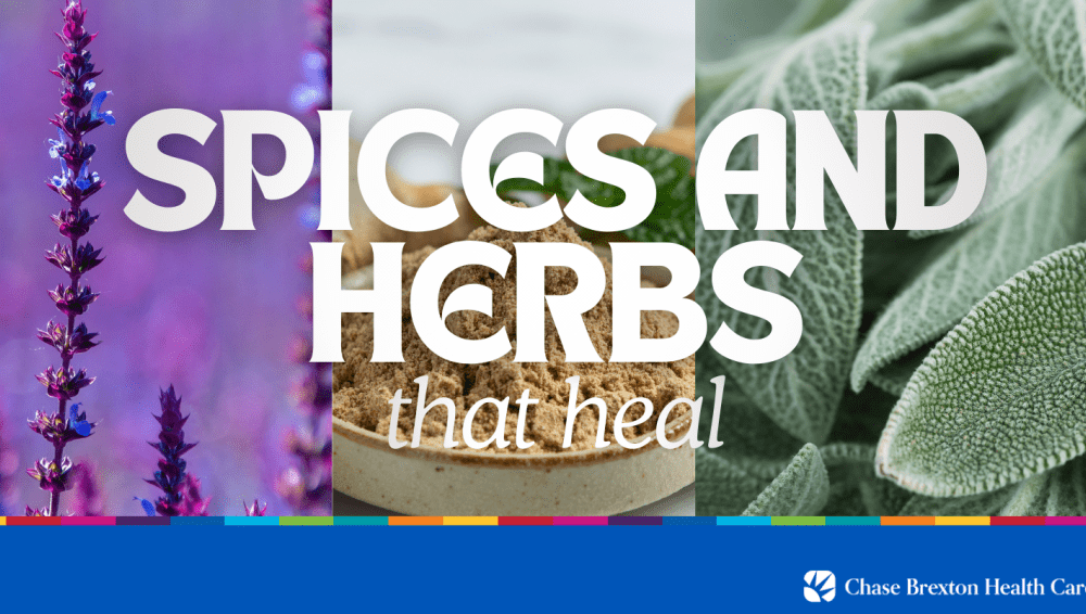 Spices and Herbs that Heal. Different spices in background