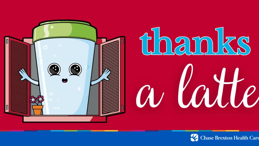 Thanks a latter with graphic latte