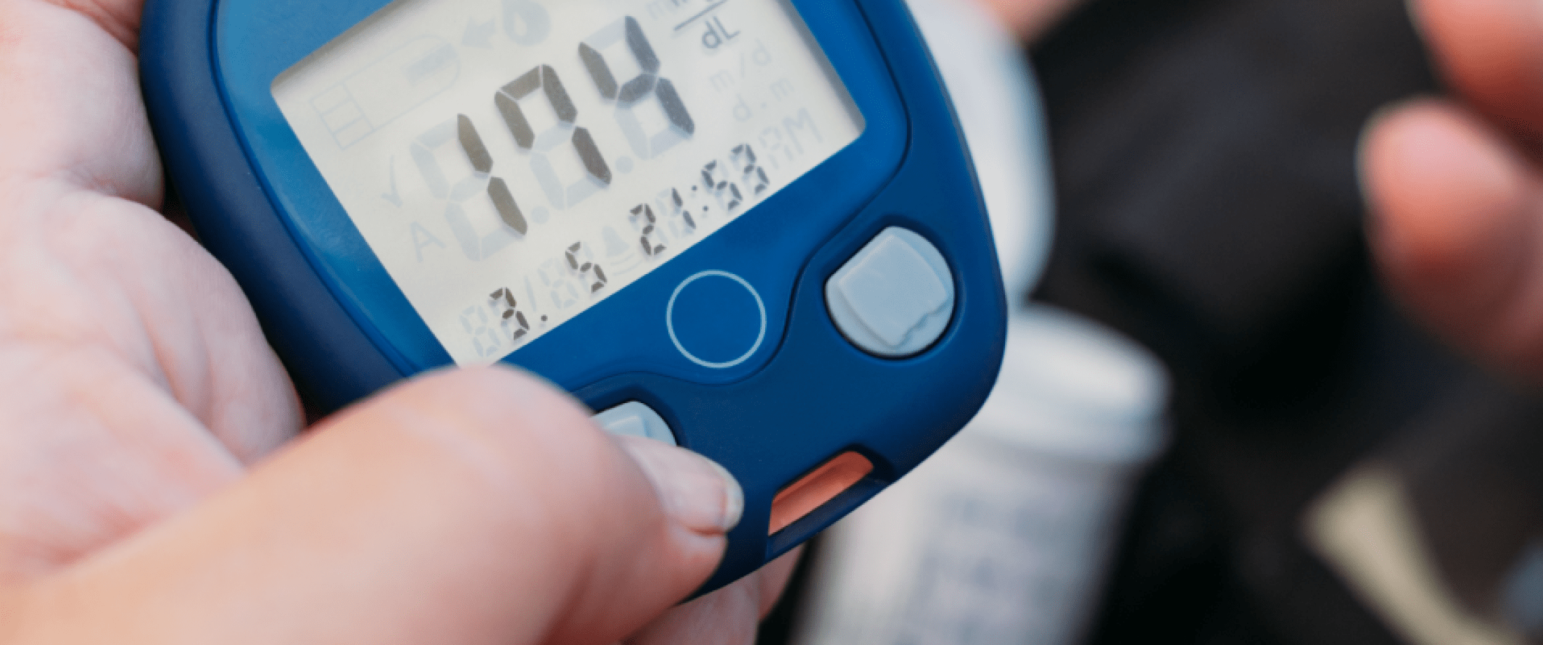 Close up of a diabetes tracker