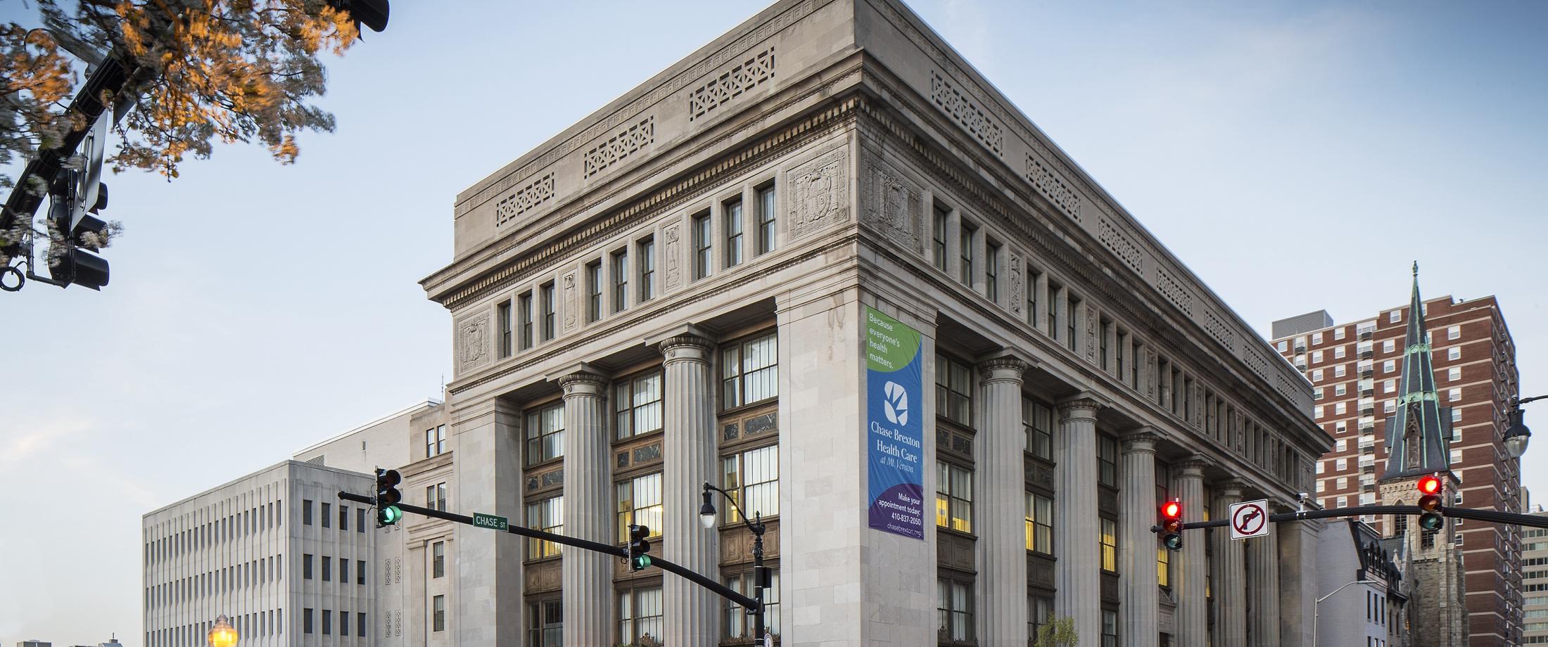 The Monumental Life building in Baltimore where Chase Brexton's Mt. Vernon Center is located.