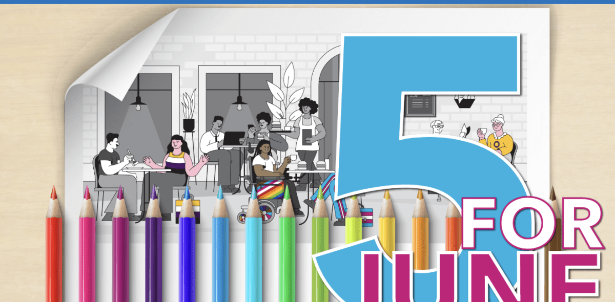 Newsletter banner that says 5 for June