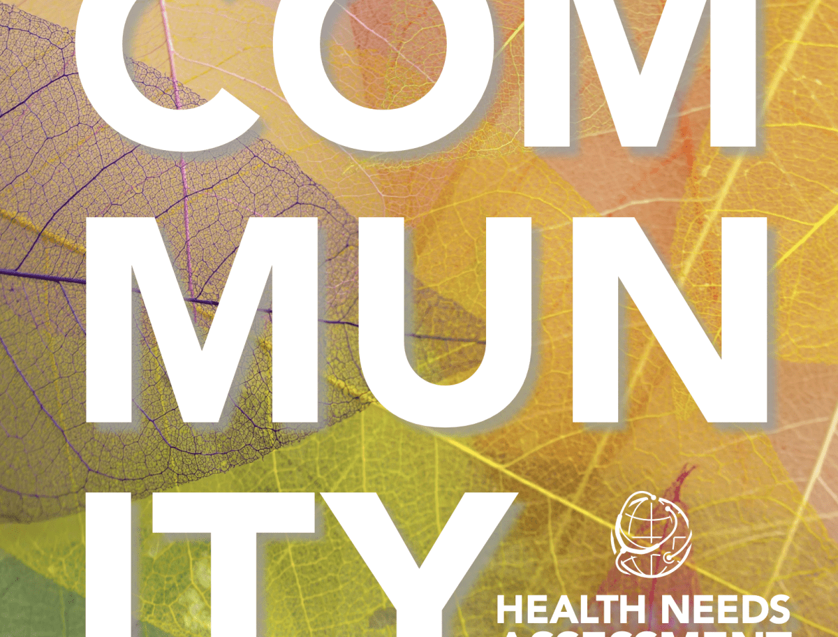 Colorful cover of the Community Health Needs Assessment 2021