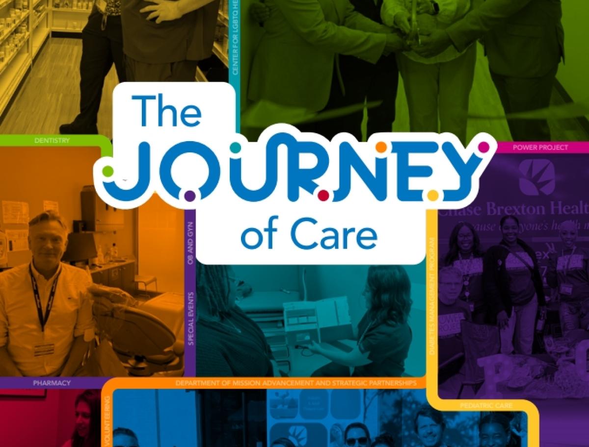 A colorful cover of The Journey of Care annual report