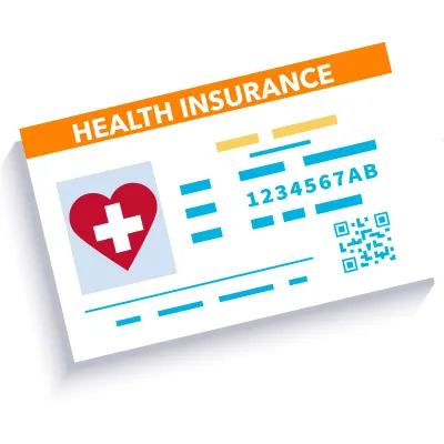 Graphic of a health insurance card