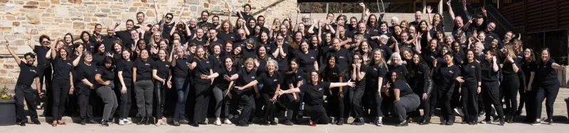 Large choir group dressed in black