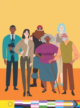 Colorful illustration of all people