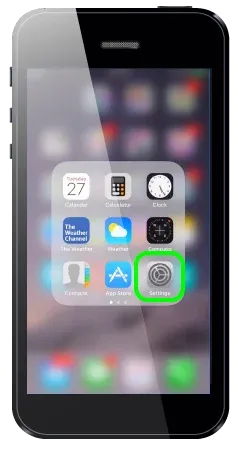 Mobile phone screenshot with a desktop and apps